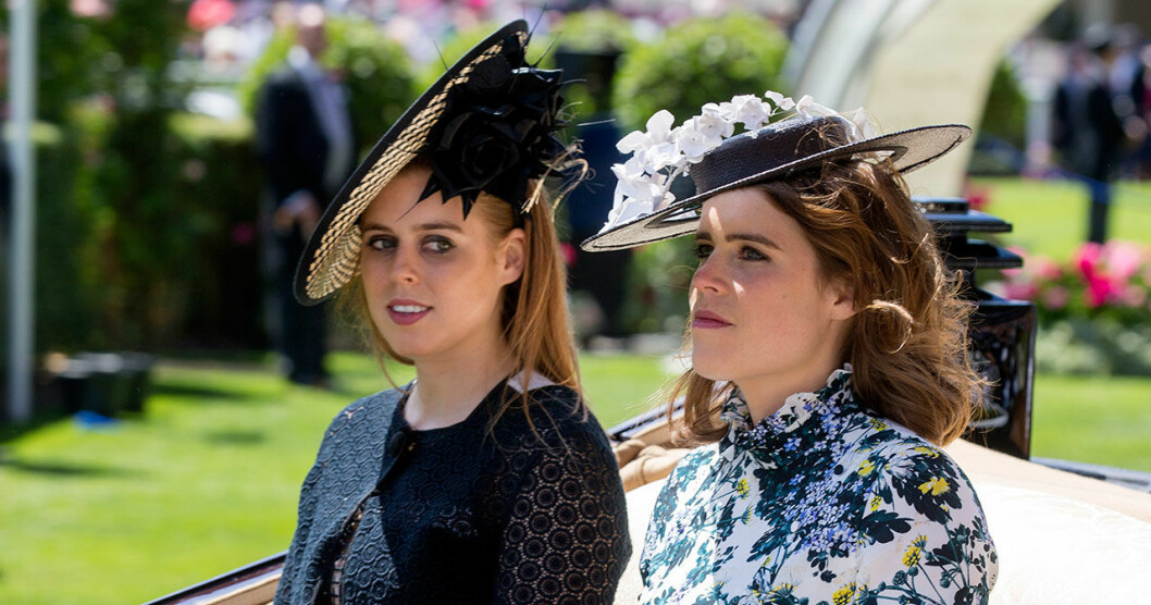 Prinsessan Beatrice och prinsessan Eugenie på Ascot