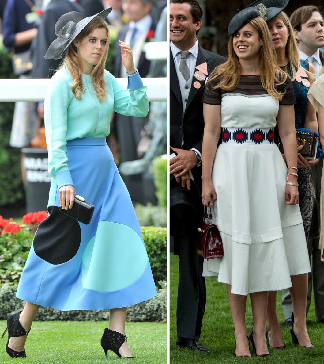 Här ser vi prinsessan på Royal Ascot 2015 och 2017.