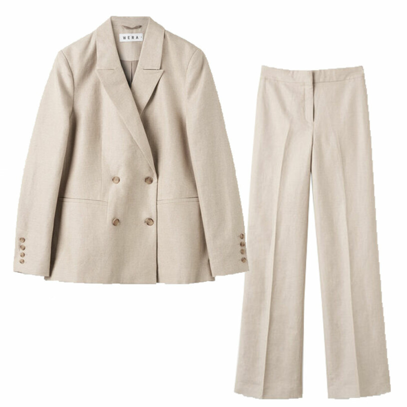 beige kostym
