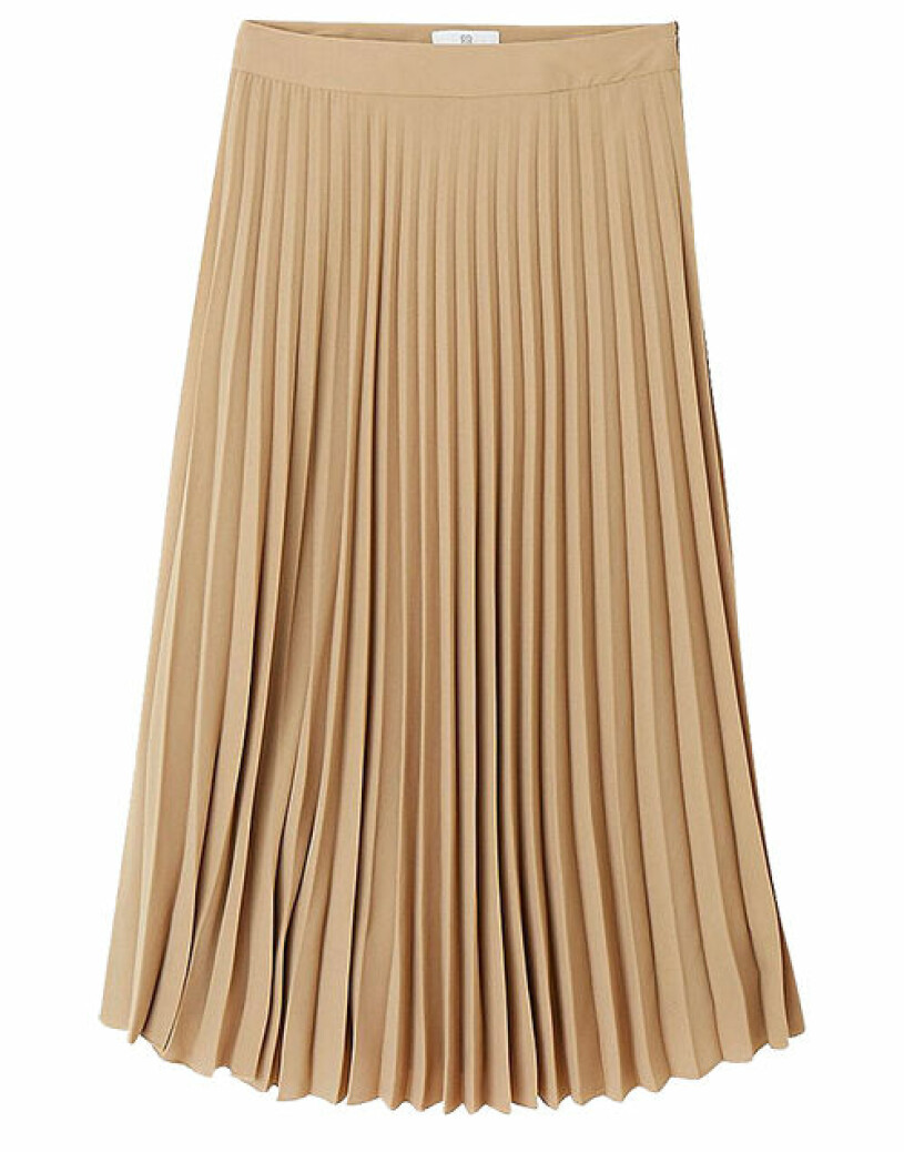 beige plisserad kjol