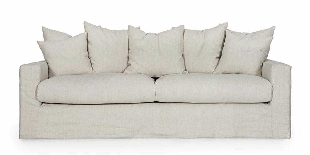 beige soffa på rea