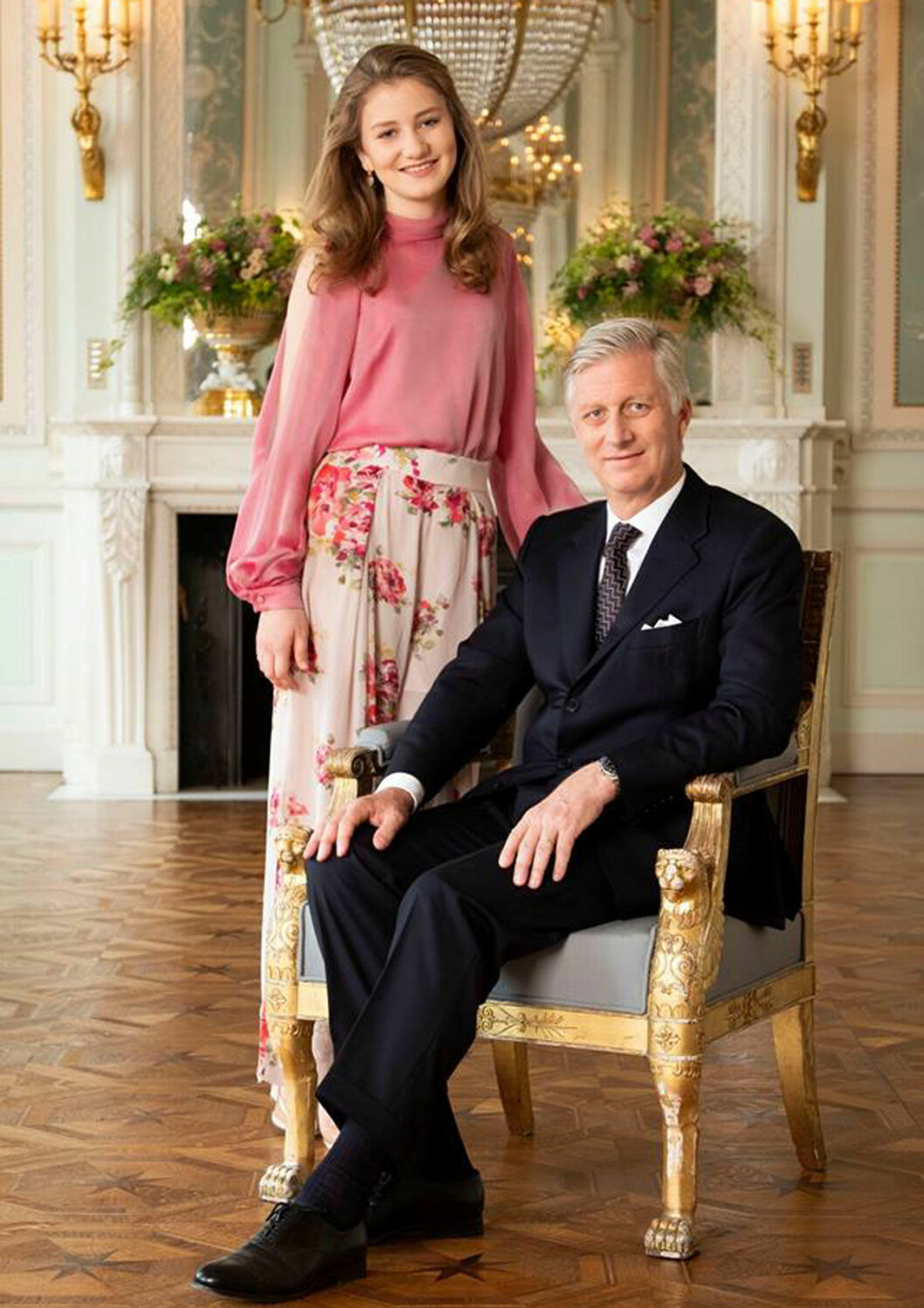 Belgiska kungen och kronprinsessan.