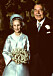 Prinsessan Lilian och prins Bertil på deras bröllopsdag 7 december 1976