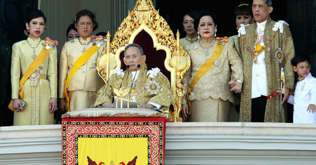 Thailands kung har somnat in