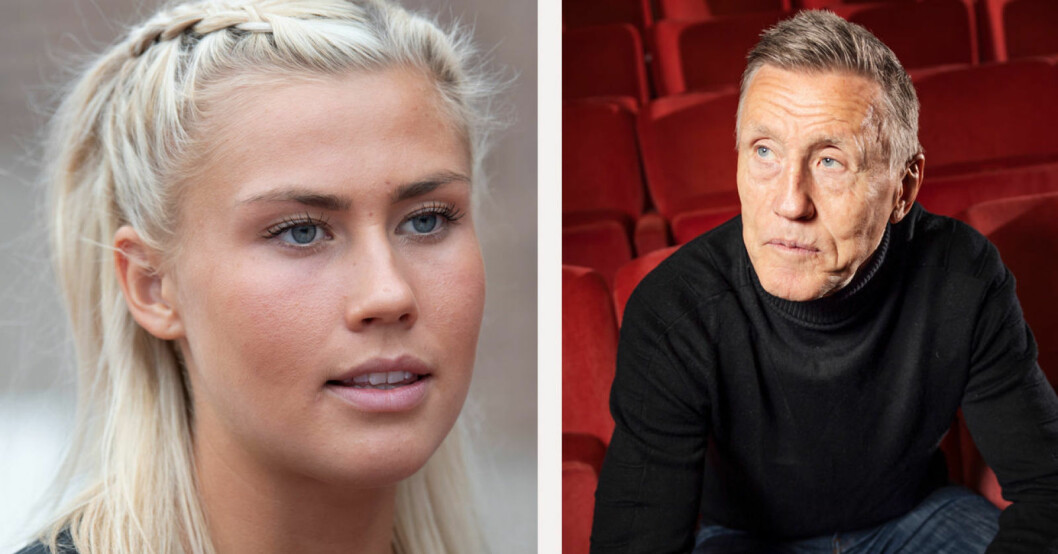 Bianca och Börje Salming har haft roligt åt pappans "bråk" med Zlatan. Bianca Salming och Börje Salming