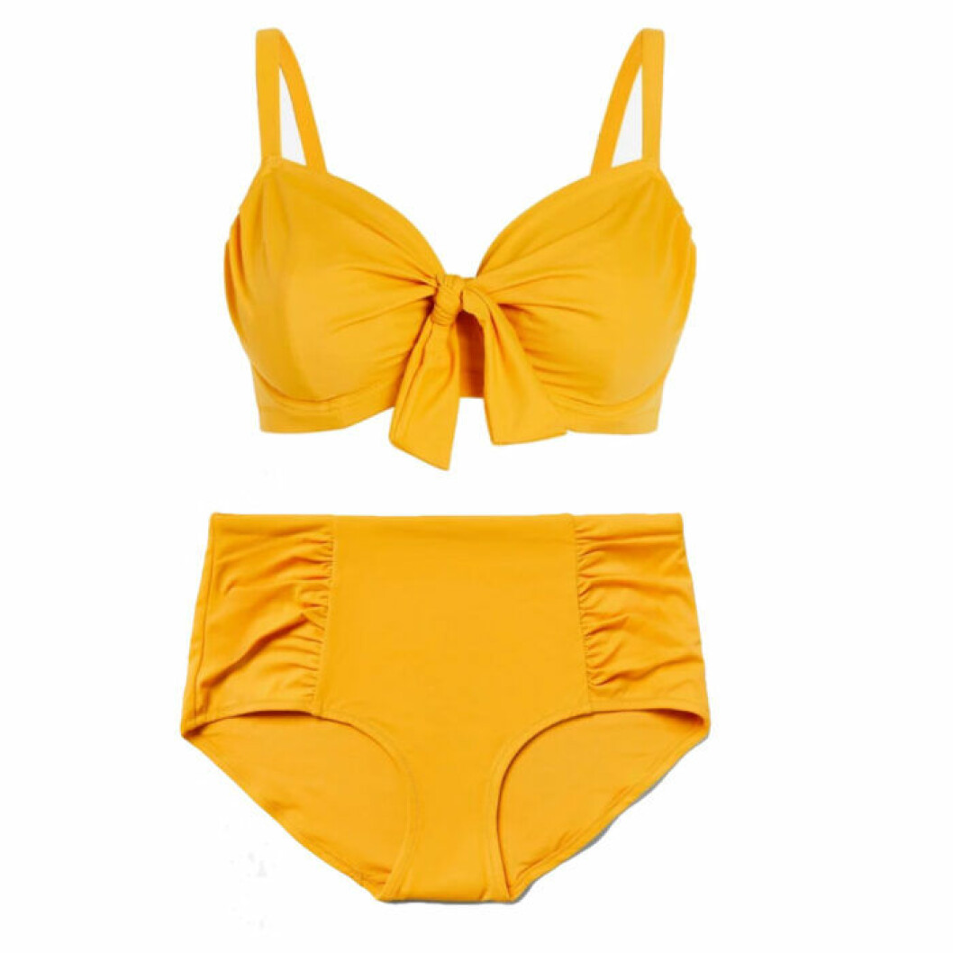 Gul bikini med hög midja från Lindex