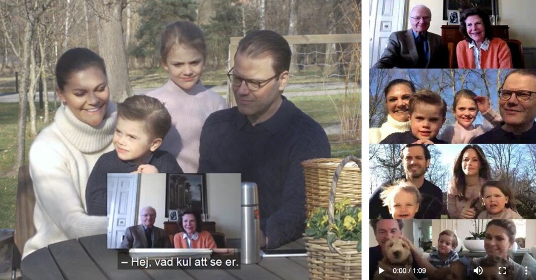 Kungafamilj får hitta nya sätt att träffa på under coronakrisen. kungafamiljen påsk