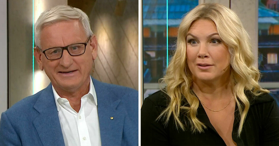 Anna Brolin i chock efter Carl Bildts olägliga samtal – mitt i direktsändning