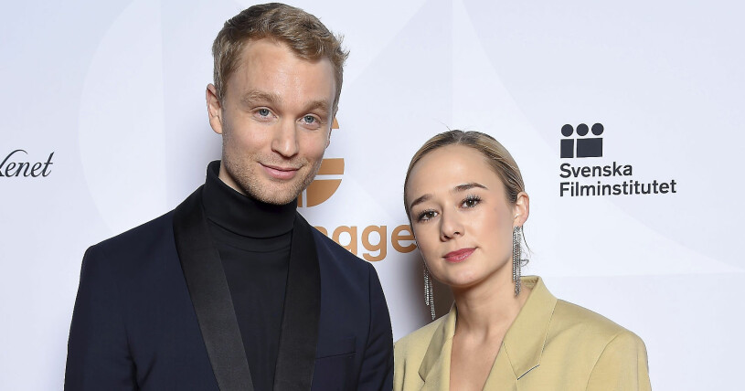 Björn Gustafsson och Alba August berättade att de var ett par på Guldbaggegalan 2019. Björn Gustafsson och Alba August