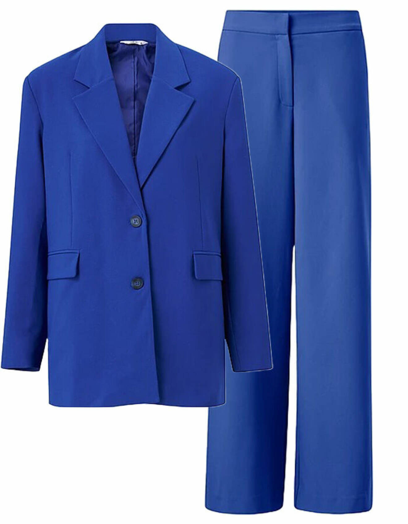 Blå kostym för dam med lös passform från Ellos Collection.