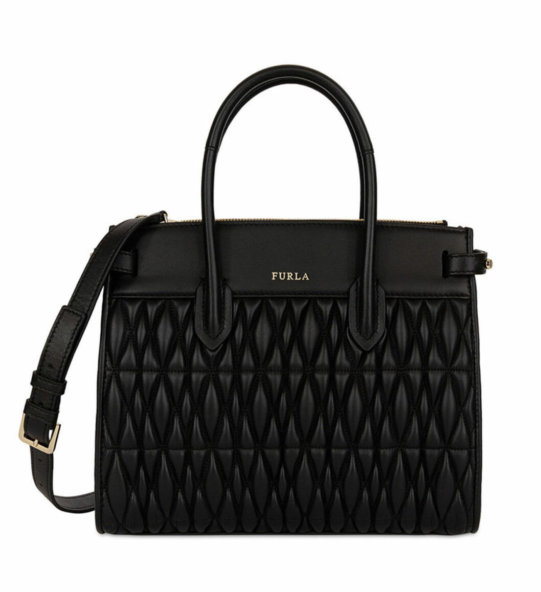Quiltad handväska i skinn från Furla.