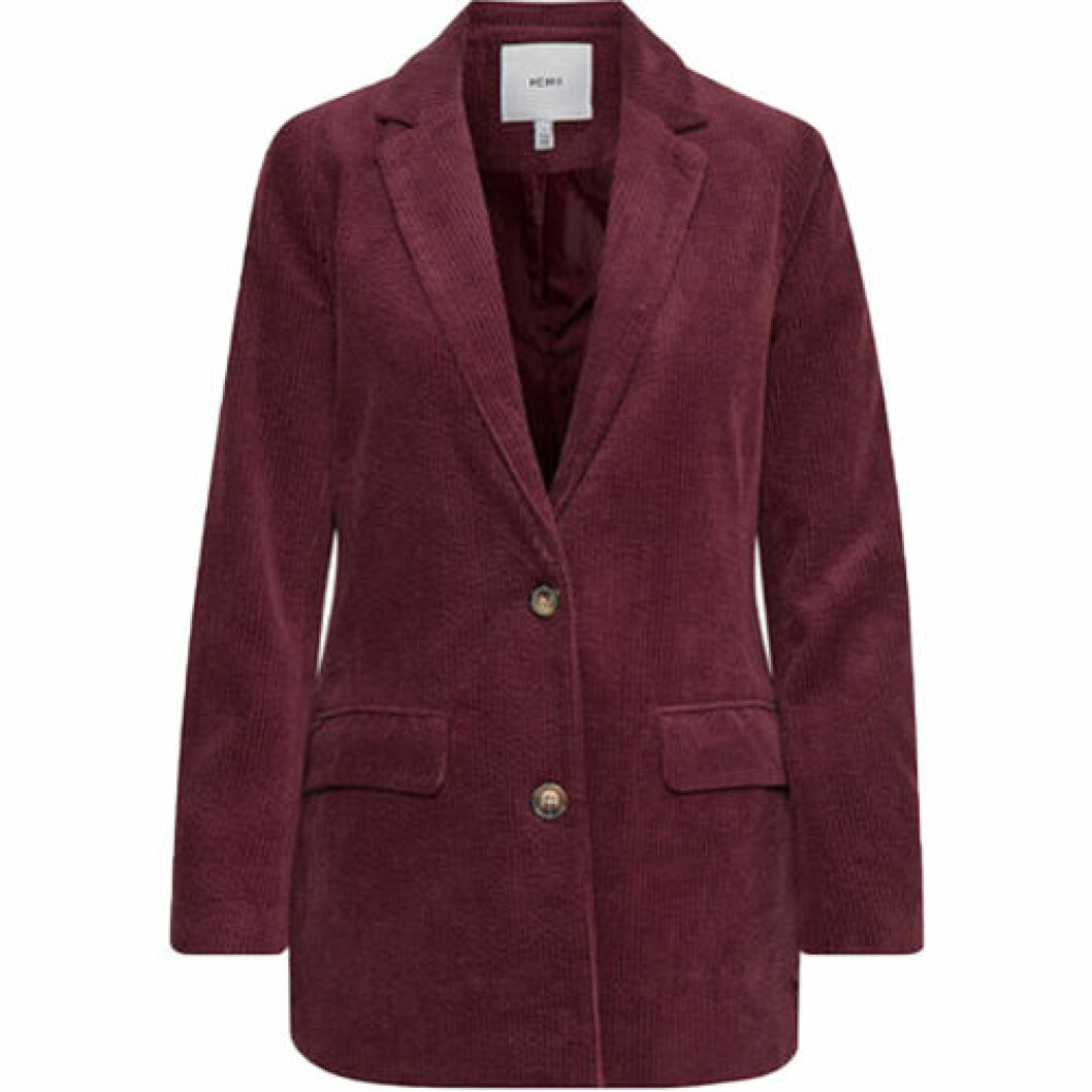 Mörklila blazer i ledig modell