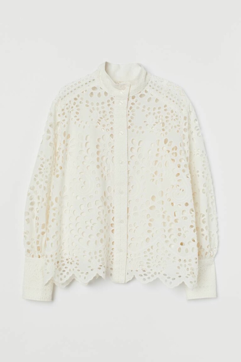 Blus broderie anglaise H&M