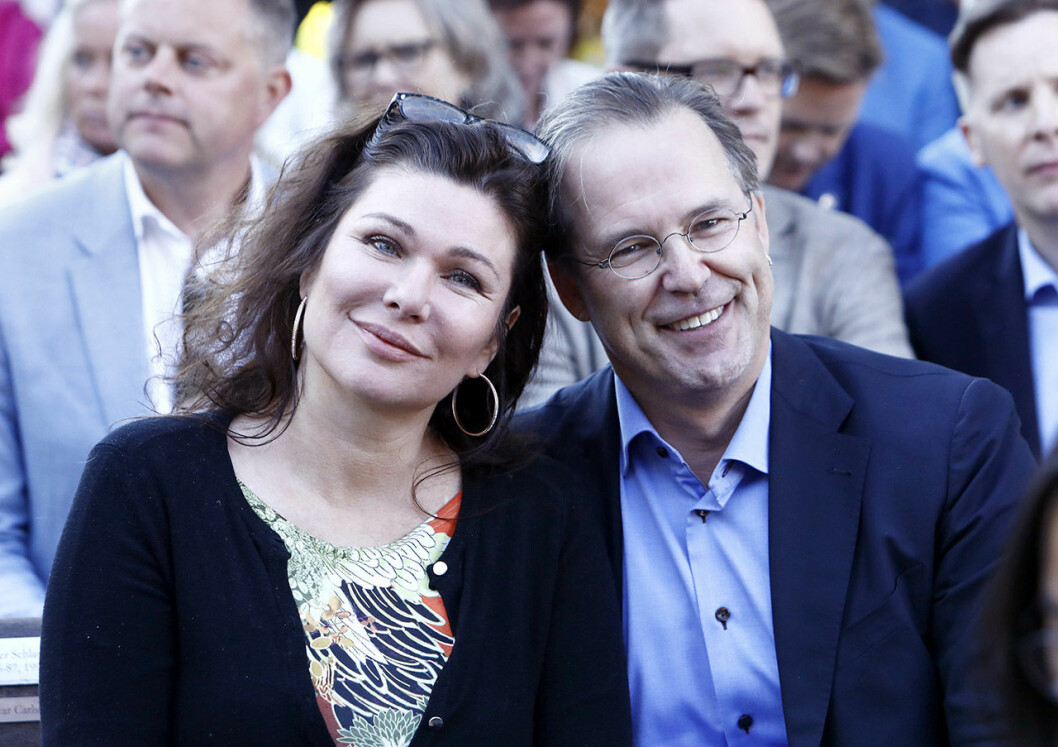 Anders Borg med sin fru Dominika Peczynski. Anders Borg med sin fru Dominika Peczynski.