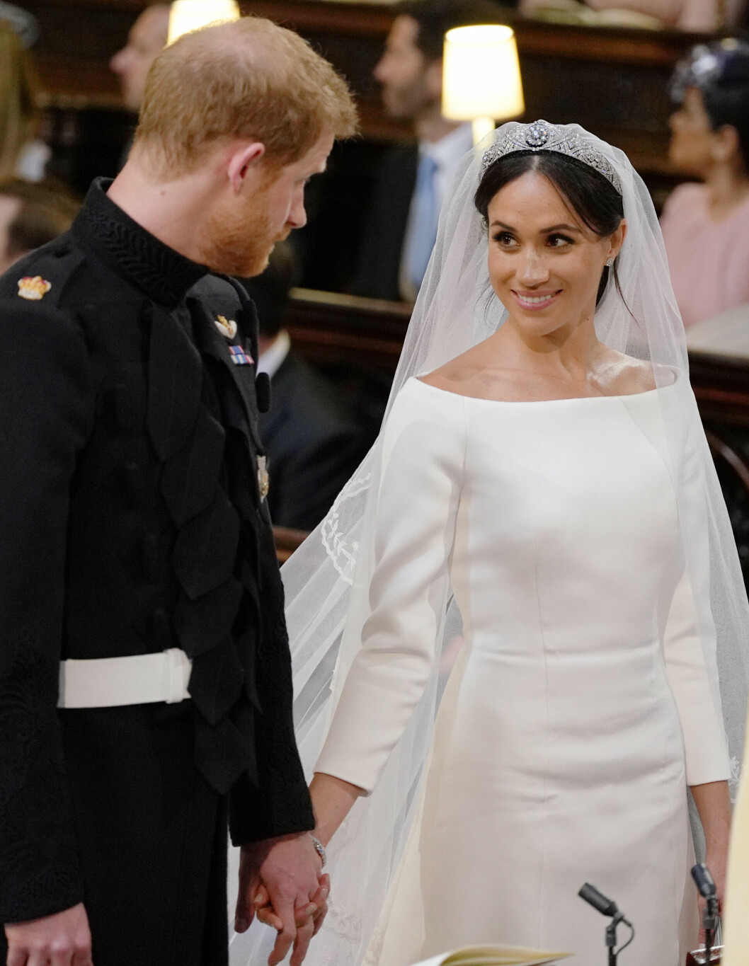Ett efterlängtat bröllop, men inte för alla. Prins Harry och Meghan Markle under sitt bröllop 2018