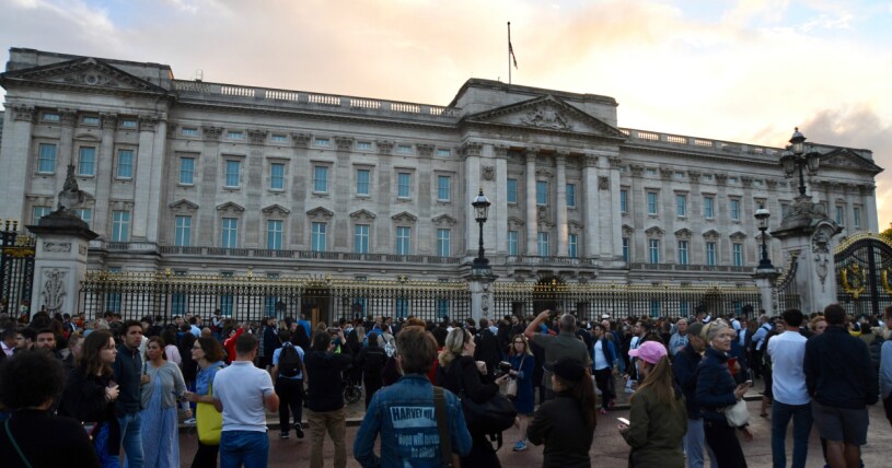 Buckingham Palace efter Elizabeths död 8 september.