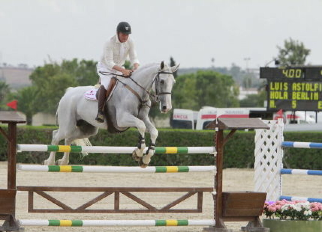 Princess Elena of Spain and Luis Astolfi took part in the II Ruta Via de la Plata horse riding competition in Seville