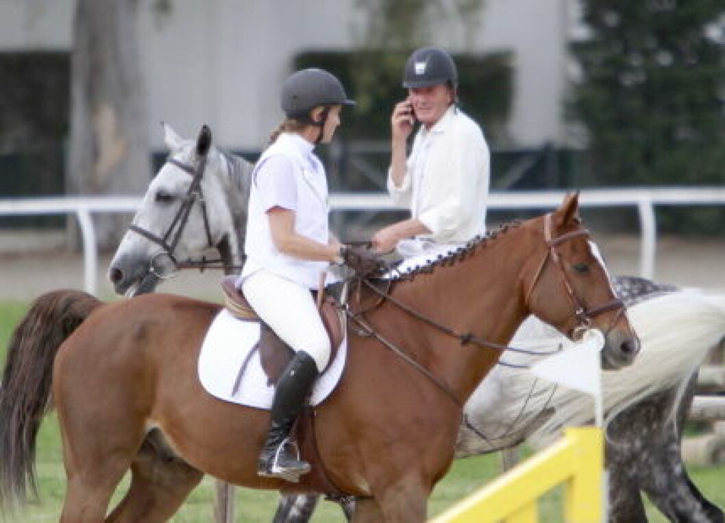 Princess Elena of Spain and Luis Astolfi took part in the II Ruta Via de la Plata horse riding competition in Seville