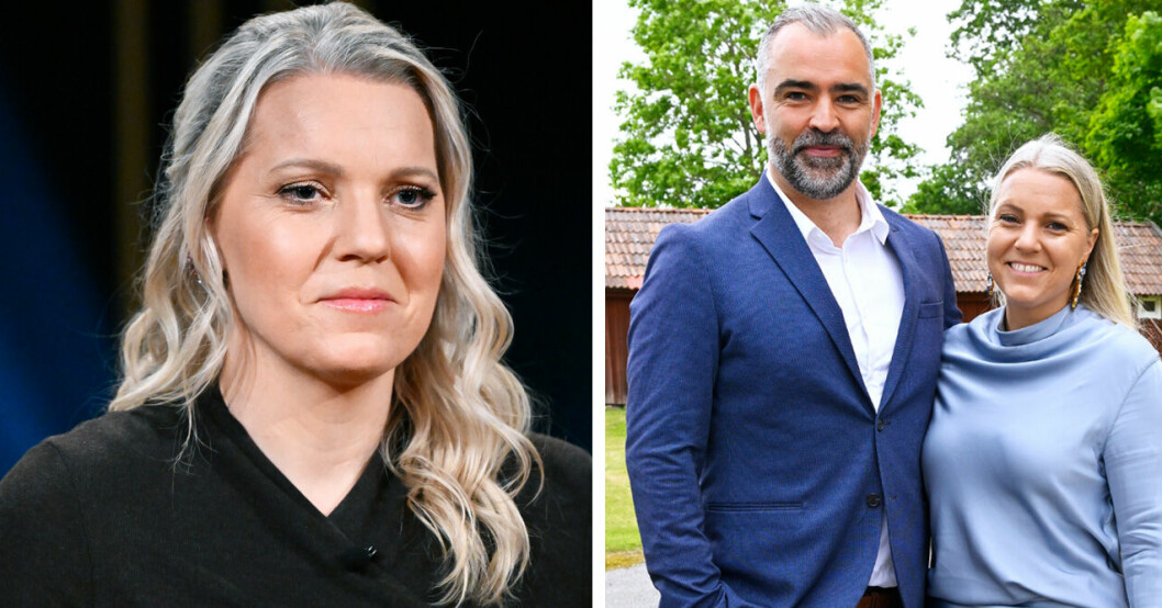Carina Bergfeldt med maken Jesper Zølck