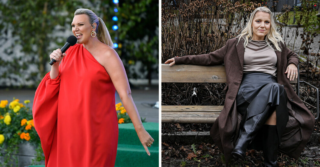 Carina Bergfeldt stöttar sin vän Sanna Nielsen efter hatet. Foto: TT