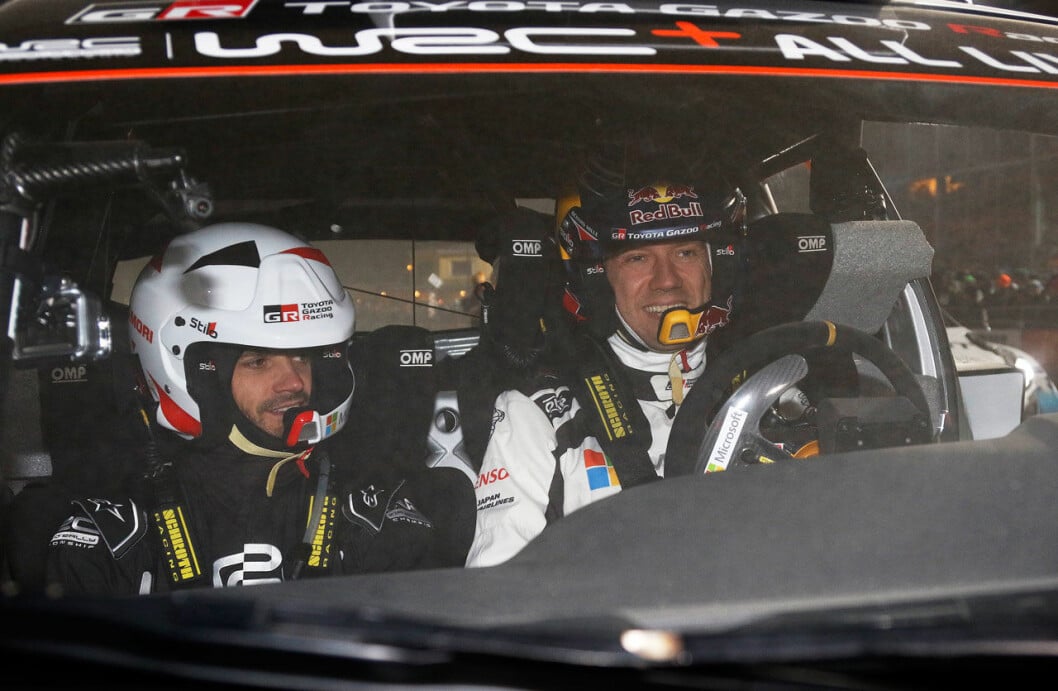…och ryckte in som co-driver. Prins Carl Philip som co-driver under Rally Sweden.
