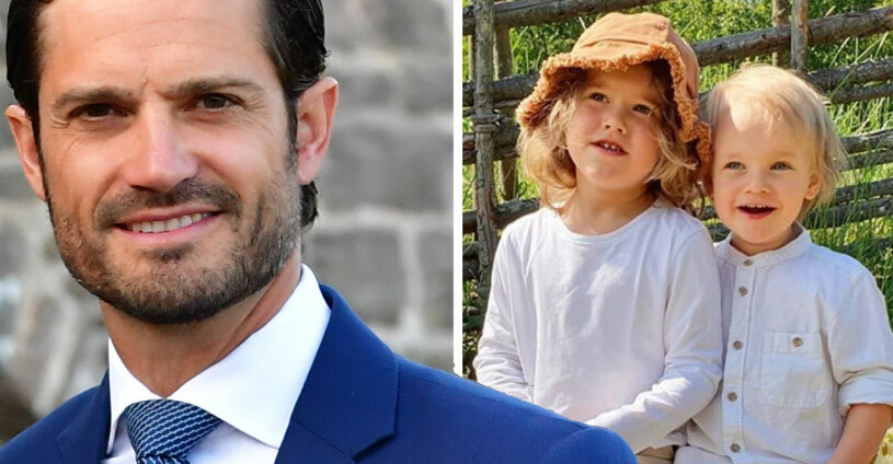 Carl Philip och hans småprinsar. Prins Carl Philip Prins Alexander Prins Gabriel