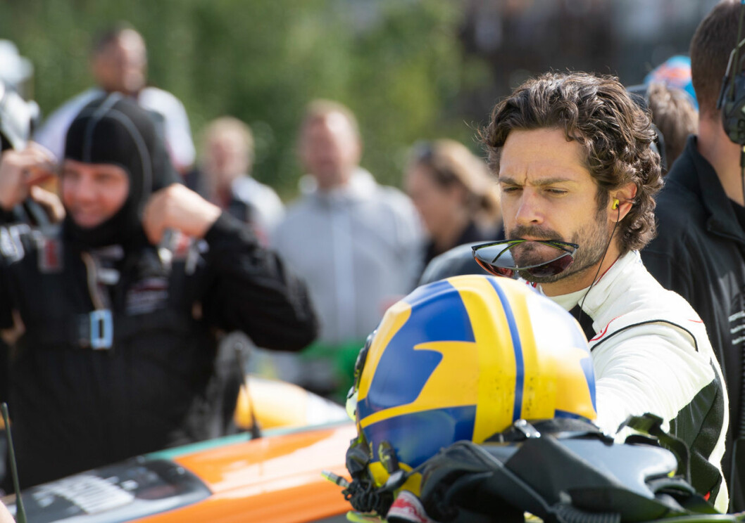 Prins Carl Philip på Gelleråsens racingbana