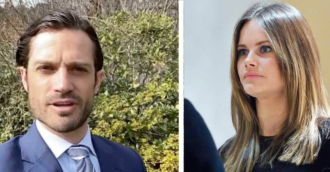 Sofia var inte med när Carl Philip gratulerade.