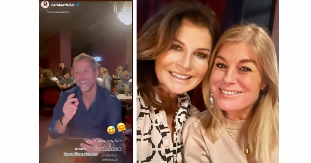 Carola hyllade både Pernilla och Christian! Carola Häggkvist och Pernilla Wahlgren Sälen 2021