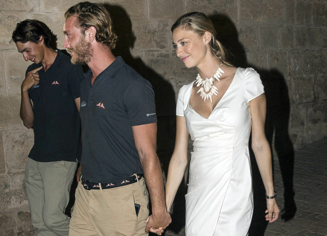 Pierre Casiraghi and his wife Beatrice Borromeo at the Award Ceremony of the 35th Copa Del Rey Regatta in Palma de Mallorca, Spain, on August 06, 2016. Photo by Almagro/ABACAPRESS.COM (c) Abaca / IBL