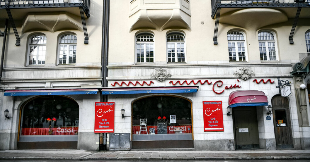 Restaurang Cassi på Narvavägen i Stockholm. Restaurang Cassi på Narvavägen i Stockholm