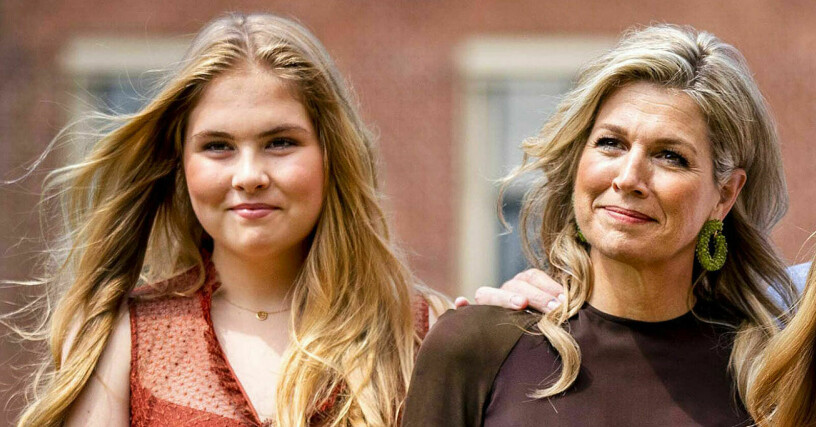 Kronprinsessan Catharina-Amalia och mamma drottning Máxima. Kronprinsessan Catharina-Amalia