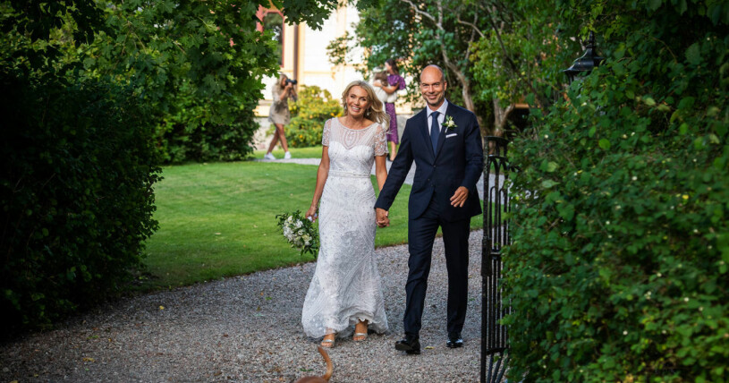 Andrea Brodin med sin Cedric Notz och hundarna Cora och Jaxy Andrea Brodin och Cedric Notz