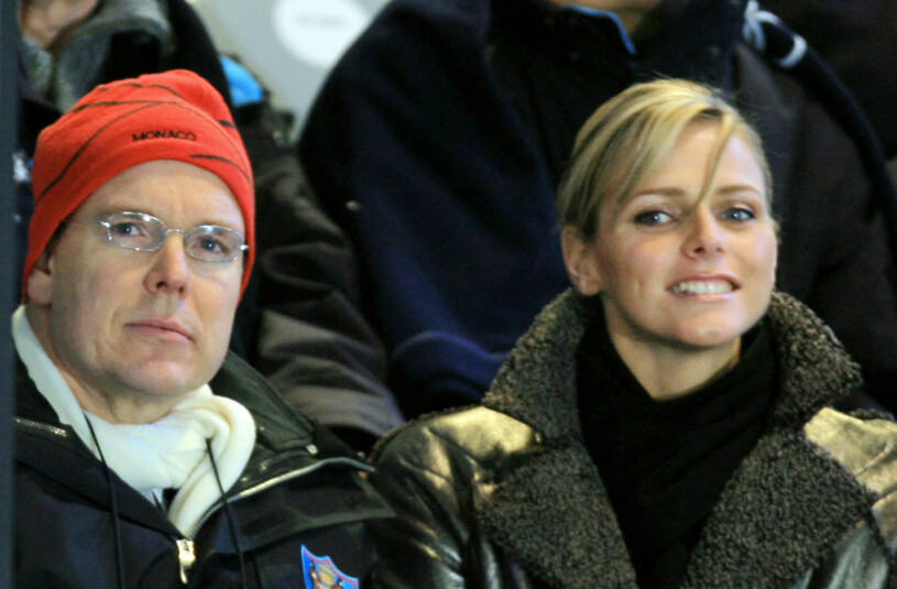 Furst Albert och dåvarande Charlene Wittstock på Vinter-OS i Turin, första gången de syntes tillsammans