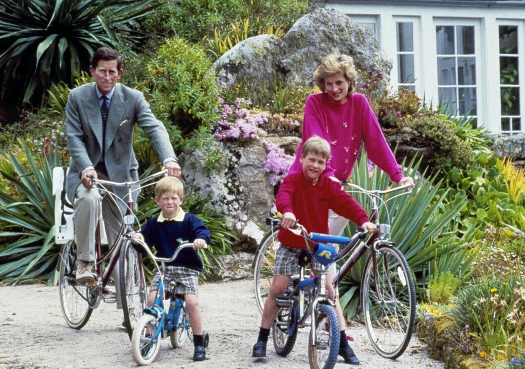 Charles, Diana och barnen. Diana och Charles och barnen