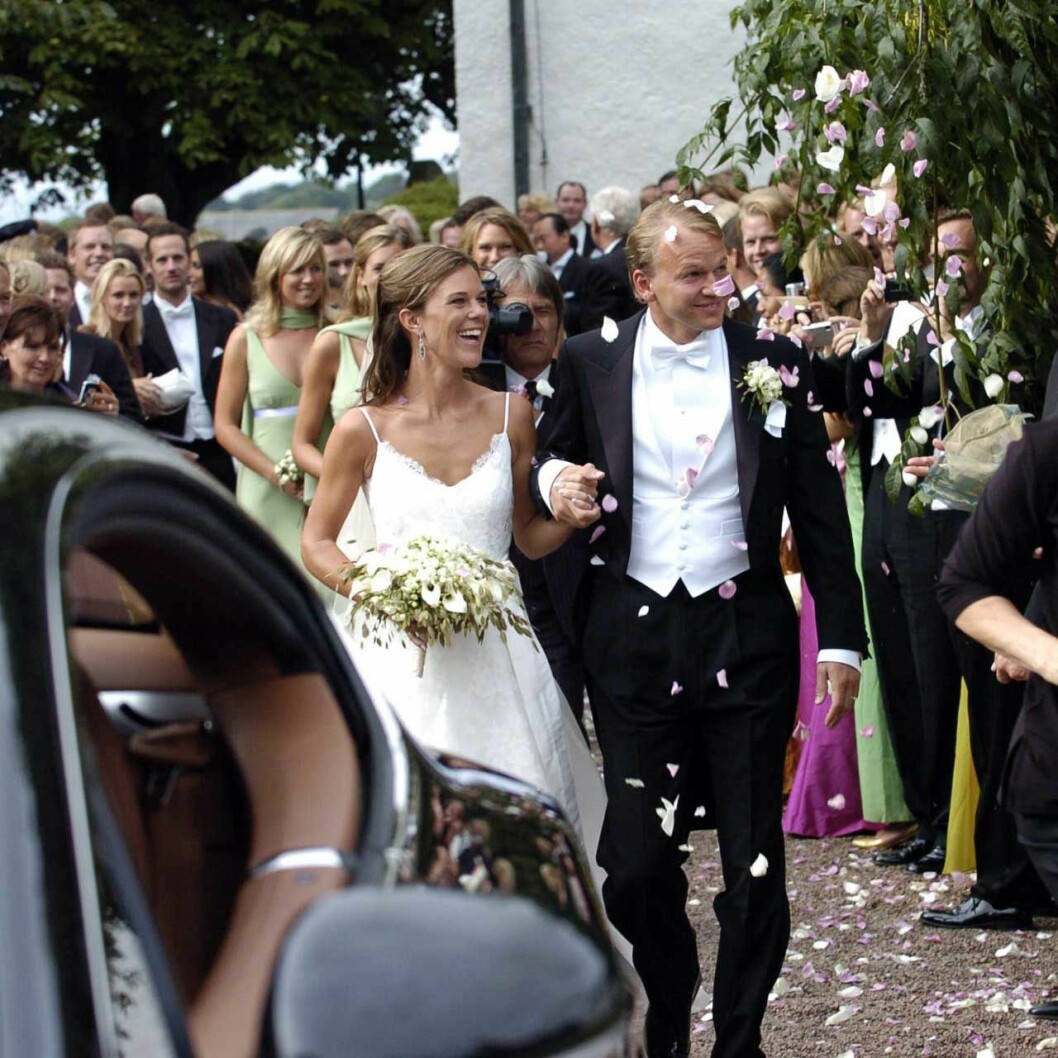 Charlotte Persson Söderström och Martin Söderström vid bröllopet 2006.