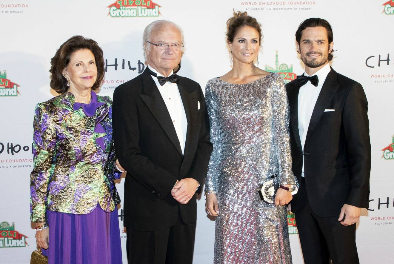 Drottning Silvia, kungen, prinsessan Madeleine och prins Carl Philip