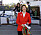 Drottning Silvia på Childhood-fest i röd kavaj