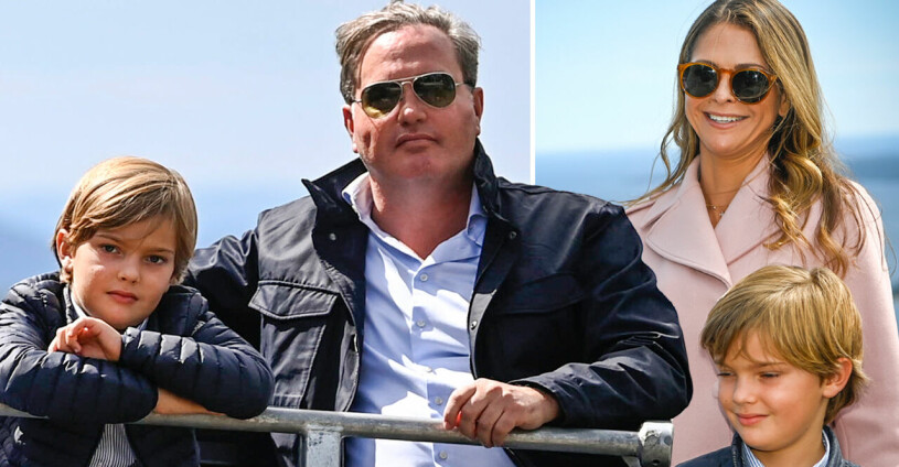Chris har nästan lyckats ducka offentligheten helt, han har bara synts en gång under veckorna i Sverige. Prinsessan Madeleine och Chris O’Neill med sin son prins Nicolas