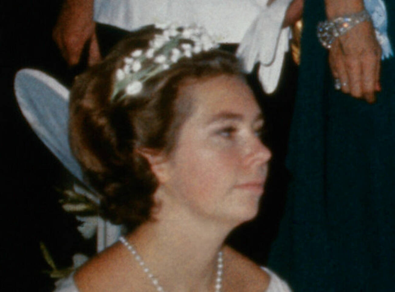 Prinsessan Christina 21 år tärna på sin kusin drottning Anne-Maries bröllop i Aten 1964