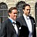 Chris O'Neill tillsammans med sin bestman Cedric Notz, strax innan han sa ja till prinsessan Madeleine i Slottskyrkan den 8 juni 2013.