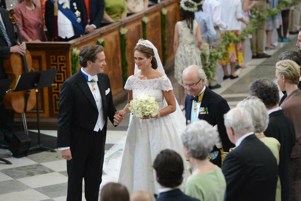 Bröllop mellan Madeleine av Sverige och Chris O’Neill, i juni 2013. Chris och Madeleine