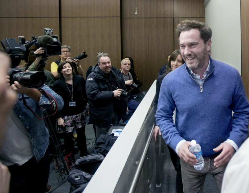 Chris O'Neill 2015: Första dagen som pappa. Chris O’Neill Prinsessan Leonore nyfödd BB Pressträff New York Weill Cornell