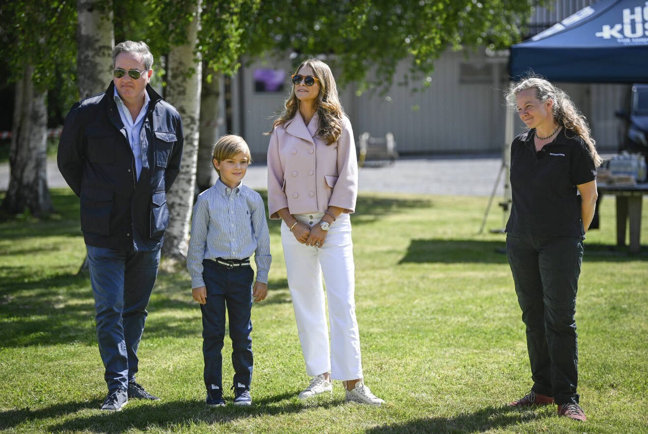 Chris O'Neill, prins Nicolas och prinsessan Madeleine i Ångermanland