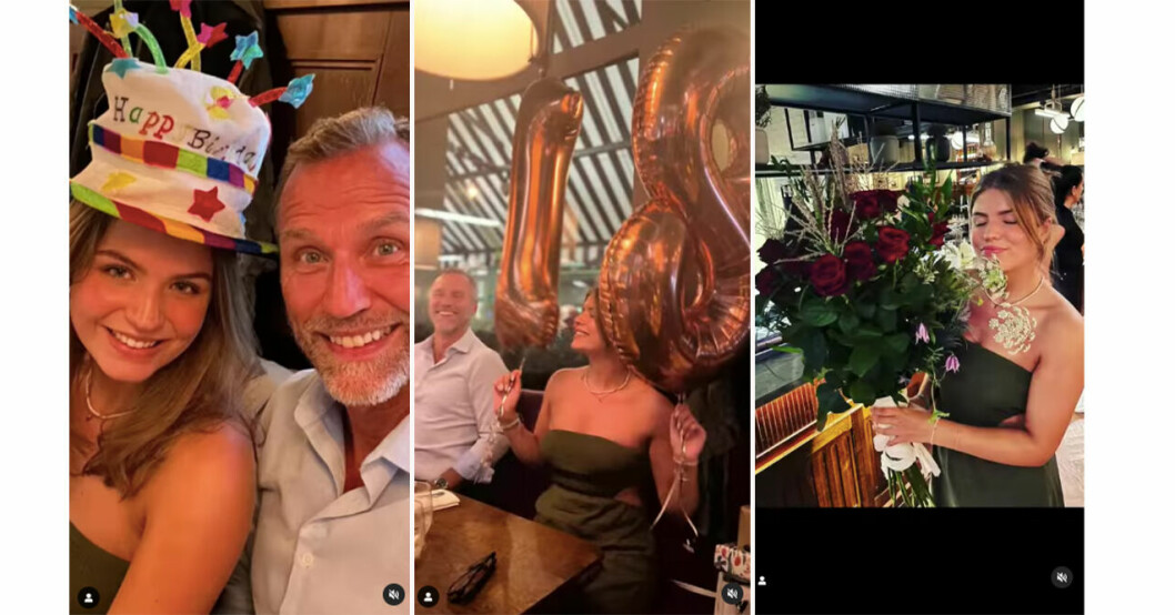 Christian Bauer och dottern Smilla, visst är de lika? Foto: Instagram/pernillawahlgren Pernilla Wahlgrens Instagram