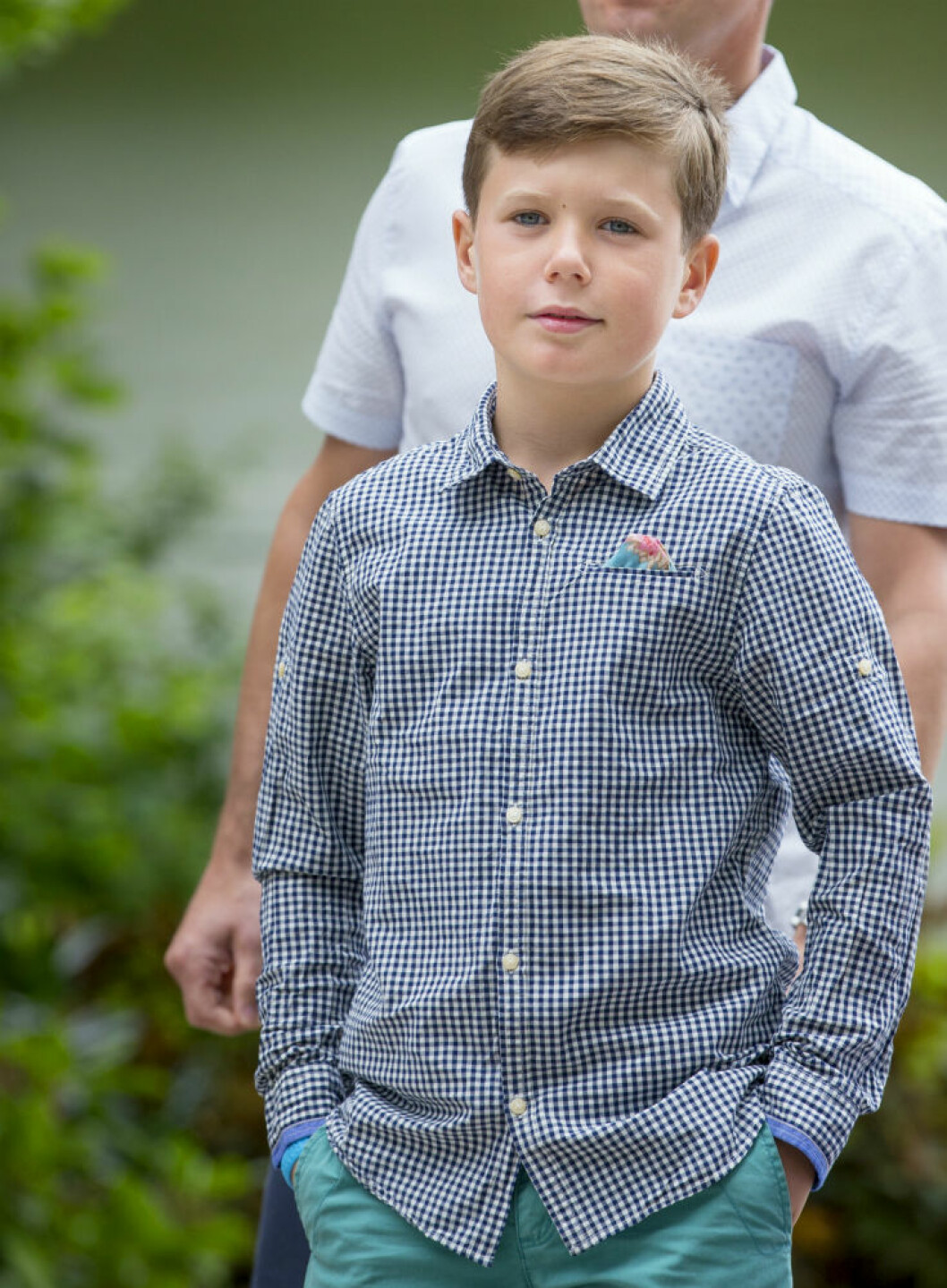 Crown Prince Frederik, Crown Princess Mary, Prince Christian, Princess Isabella, Prince Vincent and Princess Josephine attend a horse parade at Grasten Slot, Denmark, 19 July 2015. Photo: Patrick van Katwijk COPYRIGHT STELLA PICTURES