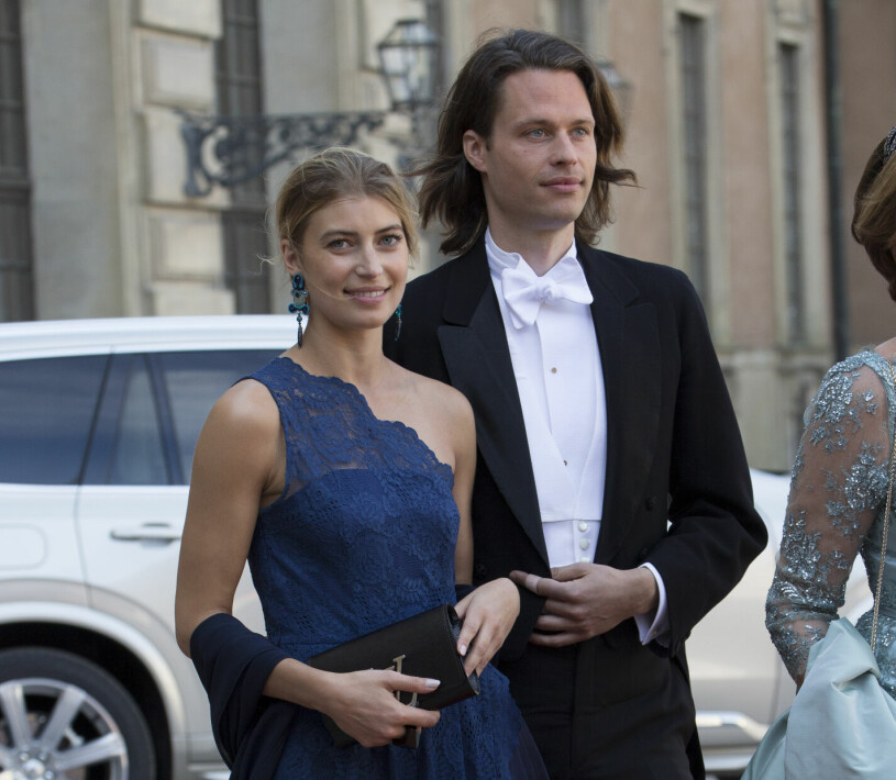 Cecilia och Fredrik von der Esch på Carl Philips och Sofias bröllop.