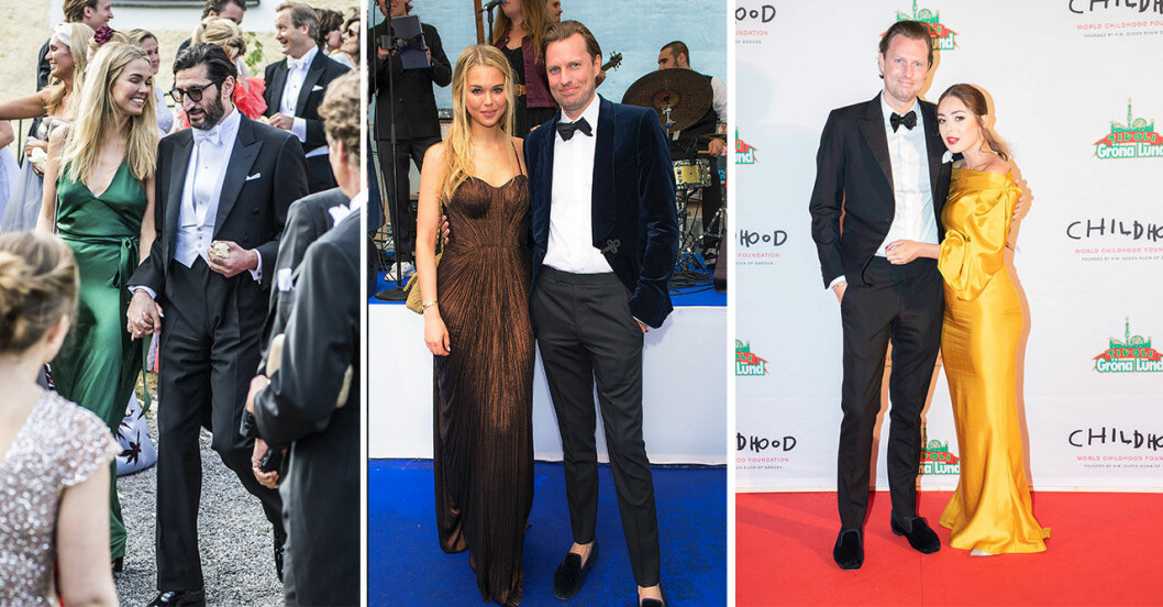 Till vänster ser vi nyblivna föräldrarna Clara Hallencreutz och Fares Fares, i mitten Clara och Nils Tham och till höger Nils Tham med nya kärleken Felice Jankell. Clara Hallencreutz