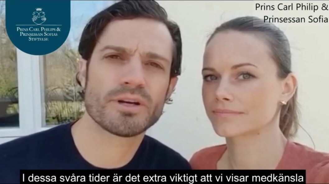 Carl Philip och Sofia skickade en privat hälsning från sin trädgård. carl philip sofia nej till näthat