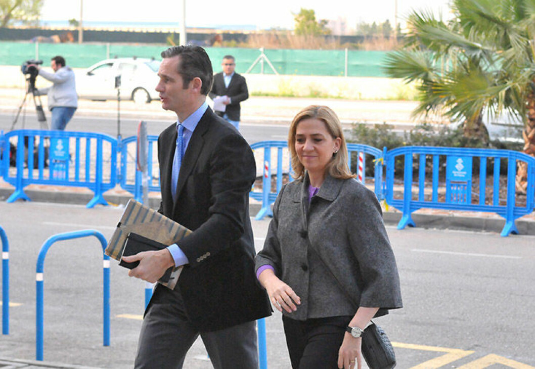 Prinsessan Cristina av Bourbon och Inaki Urdangarin anländer till rättssalen i Palma de Mallorca. Princess Cristina of Borbon and Inaki Urdangarin during the trial of the Case Noos in Palma de Mallorca. 23/02/2016 Mallorca COPYRIGHT STELLA PICTURES